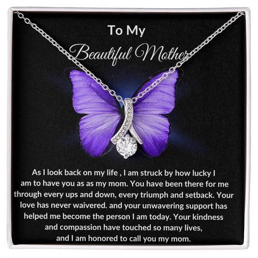 Beautiful Mother's Message gift with Alluring Necklace