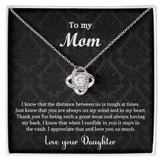 To My Mom | I Love You So Much - Love Knot Necklace